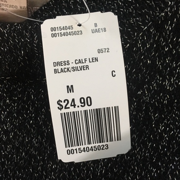 Black & Silver Midi Dress - Picture 5 of 6